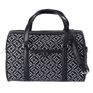 Michael Kors Travel Medium Duffle Crossbody Bag (Black/Silver)